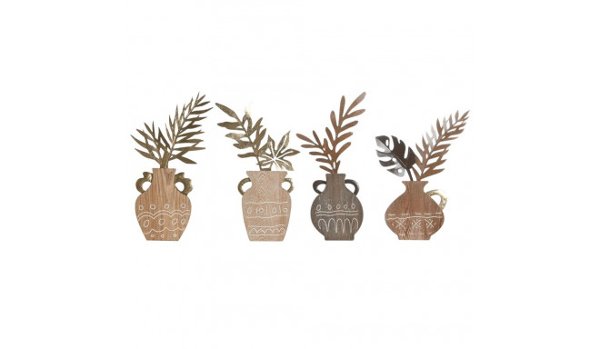 Dekoratiivkuju Home ESPRIT Naturaalne Vaas Boho 28,5 x 2 x 50 cm (4 Ühikut)