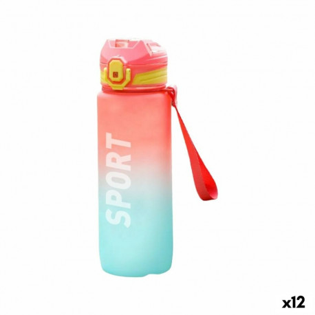 Water bottle Bewinner Multicolour 600 ml 7,4 x 7,4 x 19 cm (12 Units)