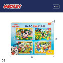 4 Pusle Komplekt Mickey Mouse 35 x 1,5 x 25 cm 48 Tükid, osad (6 Ühikut)