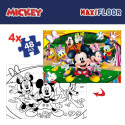 4 Pusle Komplekt Mickey Mouse 35 x 1,5 x 25 cm 48 Tükid, osad (6 Ühikut)