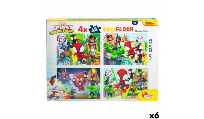 4-Puzzle Set Spidey 35 x 1,5 x 25 cm 48 Pieces (6 Units)