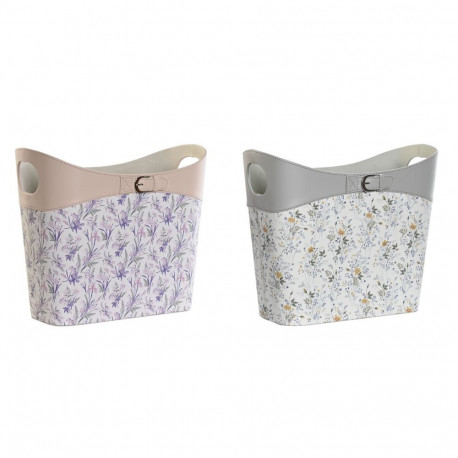 Magazine rack DKD Home Decor White Grey Lilac Light Pink Polyurethane 39 x 21 x 34 cm (2 Units)