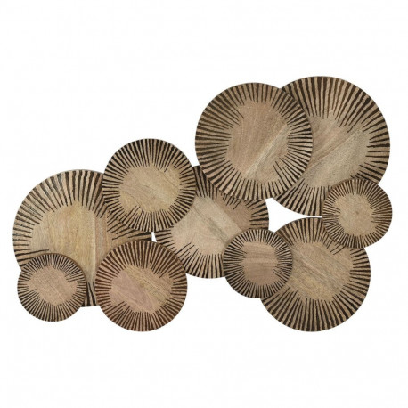 Seinakaunistus Home ESPRIT Naturaalne Kaasaegne Ringid 84 X 4,5 X 56 CM