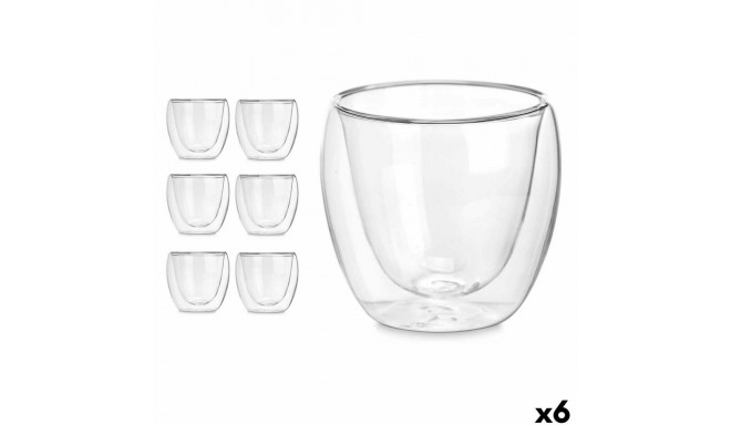 Glass for water Vivalto OCT-DG2319 OCT-DG2319 Transparent Borosilicate Glass 100 ml (6 Units)