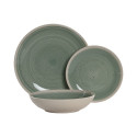Tableware Home ESPRIT White Green Stoneware 18 Pieces