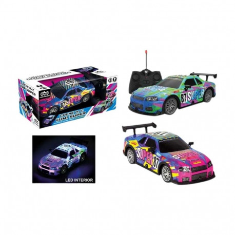 Remote-Controlled Car Lumi Blue Green 1:22 20 x 8 x 6 cm
