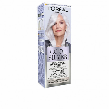 Värvibaas L'Oreal Make Up COOL SILVER Valge (1 Ühikut)