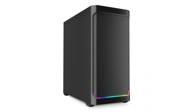 ATX Semi-tower Box Sharkoon AK4 RGB STRIP Black