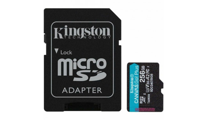MicroSD Mälikaart koos Adapteriga Kingston CANVAS Go! Plus 256 GB
