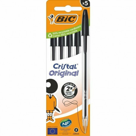 Biro pastapliiatsite komplekt Bic Cristal Original 516345 Must