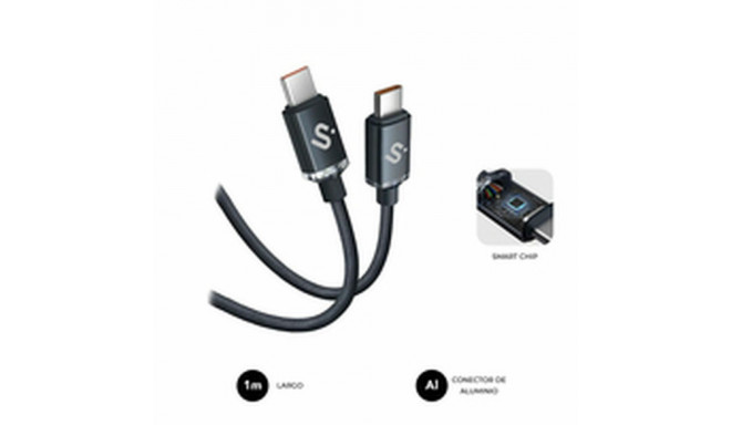 USB-C to USB-C Cable Subblim SUBCAB-C06001 1 m Black