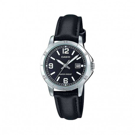 Naiste Kell Casio LADY DATE, LEATHER - BLACK (Ø 35 mm)