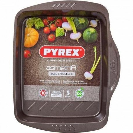 Küpsetusplaat Pyrex Pruun Must Metall