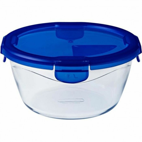 Toidu säilitusksrp Pyrex Sinine Läbipaistev Ümmargune 1,6 L (6 Tükid, osad)