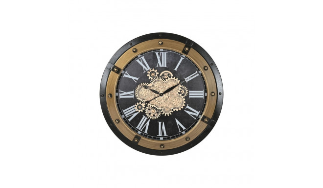 Seinakell Home ESPRIT Must Kuldne Raud 80 X 8,5 X 80 cm