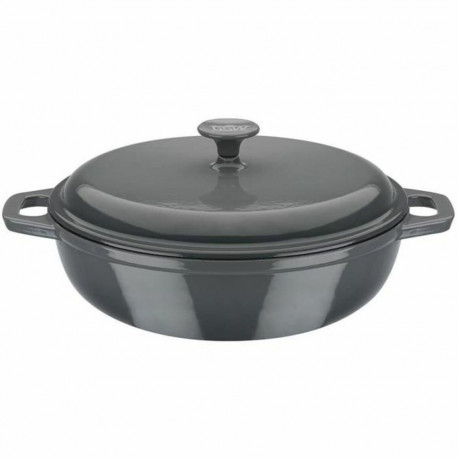 Casserole with lid GSW Grey Cream Stainless steel Ø 30 cm
