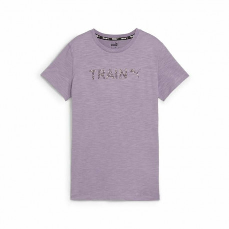 Lühikeste varrukatega T-särk, naiste Puma Graphic Train Lavendel - S