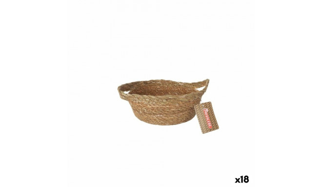 Multi-purpose basket Privilege   Brown wicker ø 17 x 7 cm (18 Units)
