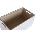 kaanega säilituskarp DKD Home Decor Sinine Roosa Puit MDF 36 x 21 x 18 cm (2 Ühikut)