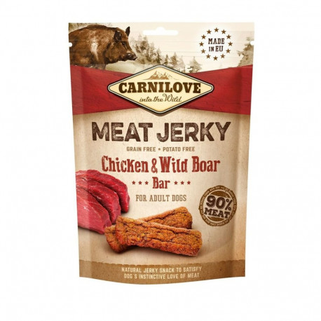 Sööt Carnilove MEAT JERKY Täiskasvanu Kana Metssiga 100 g
