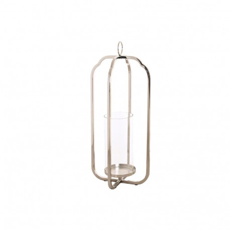 Candleholder Home ESPRIT Silver Crystal Steel 21 x 21 x 49 cm