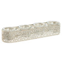 Candleholder Home ESPRIT Cream Metal Crystal 31 x 7 x 5 cm