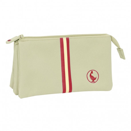 Kolme tõmblukuga pliiatsikarp El Ganso Beige Beež 22 x 12 x 3 cm