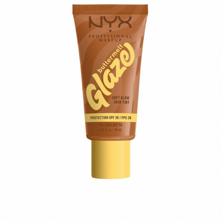 Päikesekaitse koos Värviga NYX BUTTERMELT GLAZE Nº 05-Chai Butta Spf 30 30 ml