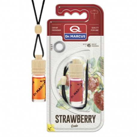 Car Air Freshener Dr Marcus Ecolo Strawberry 4,5 ml Wood Crystal Fragrance Pendant 4 Pieces