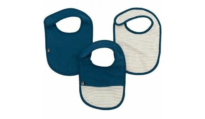 Bib Domiva Blue Cotton 3 Pieces (3 Units)