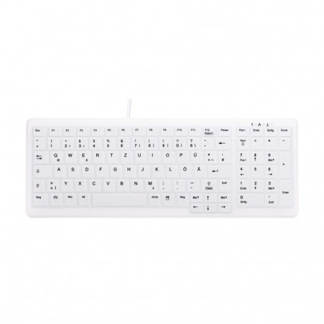 Contour Design Active Key Contour ClassicClean Medical Keyboard Removable Cover Compact Wired White 