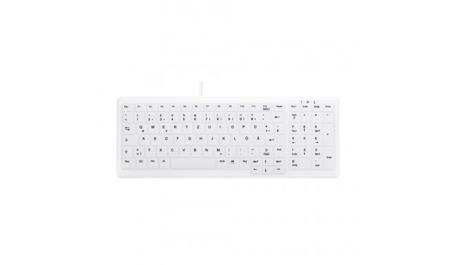 Contour Design Active Key Contour ClassicClean Medical Keyboard Removable Cover Compact Wired White 