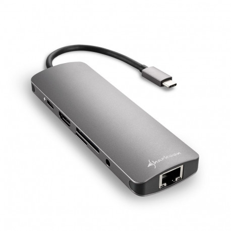 Sharkoon USB 3.0 Type C Combo adapter HDMI, RJ-45, USB 3.2 Gen 1 liidesekaart/adapter