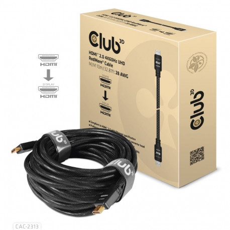 CLUB3D HDMI 2.0 4K60Hz RedMere kaabel 10 m/32,8 ft