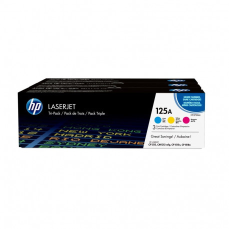 HP toonerikassetid 125A 3-pakk LaserJet, originaalsed, tsüaan/magenta/kollane