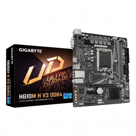 GIGABYTE H610M H V3 DDR4 emaplaat – toetab Intel Core 14. põlvkonna protsessoreid, 4+1+1 hübriidfaas