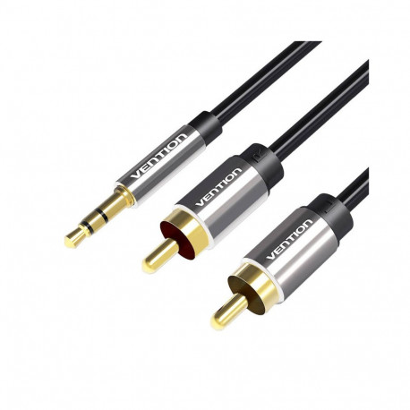 Cable Audio 2xRCA to 3.5mm Vention BCFBD 0.5m (black)