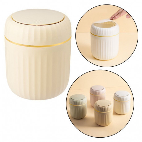 mini prügikast avatava kaanega universaalne elegantne beež