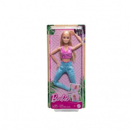 Lalka barbie made to move blond włosy