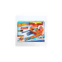Hot Wheels Action Whip Around Raceway, 2 Toy Cars in 1:64 Scale, Storage