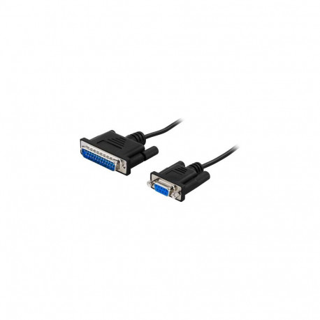 Deltaco DEL-32E-B serial cable Black 3 m DB-25 DB-9