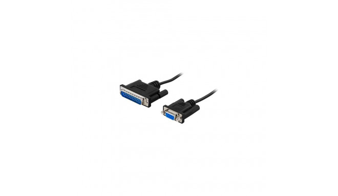 Deltaco DEL-32E-B serial cable Black 3 m DB-25 DB-9