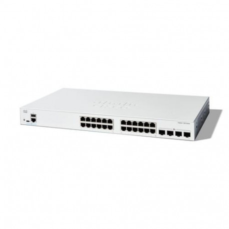 Cisco Catalyst 1300-24T-4X Managed Switch, 24 Port GE, 4x10GE SFP+, Limited Lifetime Protection (C13