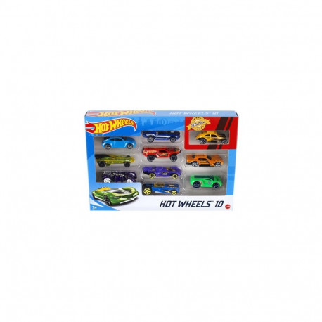 Hot Wheels Set of 10 1:64 Scale Toy Trucks and Cars for Kids &amp; Collectors