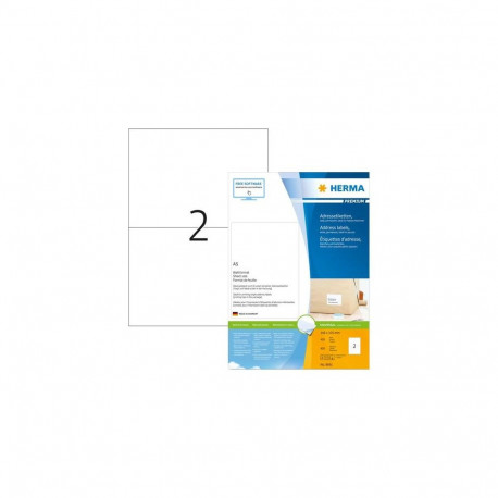 HERMA Address labels Premium sheetsize A5 105x148 mm white paper matt 800 pcs.