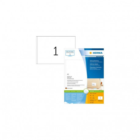 HERMA Address labels Premium sheetsize A5 148.5x205 mm white paper matt 400 pcs.