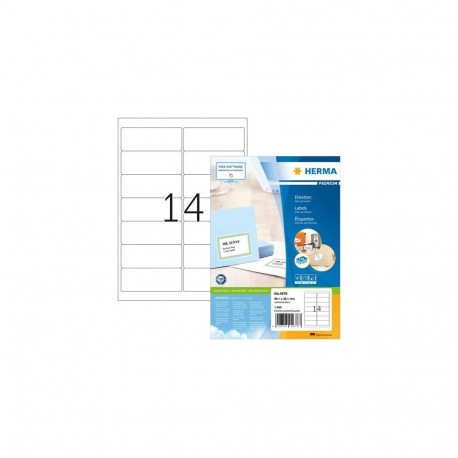 HERMA Address labels Premium A4 99.1x38.1 mm white paper matt 1400 pcs.