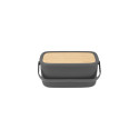 Brabantia 128264 bread box Rectangular Black, Wood