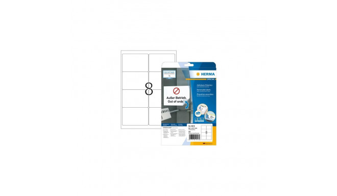 HERMA Repositionable address labels A4 99.1x67.7 mm white Movables paper matt 200 pcs.