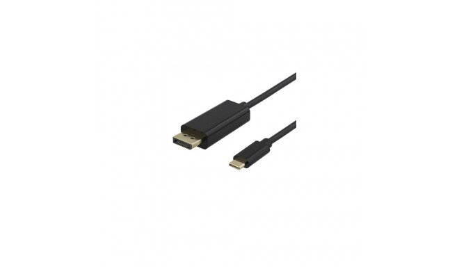 Deltaco USBC-DP200 video cable adapter 2 m USB Type-C DisplayPort Black